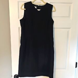 Elegant Black Sleeveless Linen Dress - Talbots